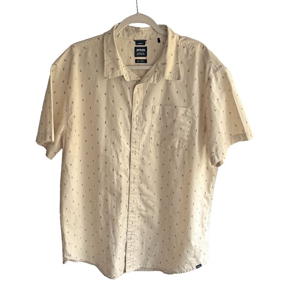 prAna Tinline Shirt Standard Fit Yarrow Rocks Men's Size XL EUC - Picture 1 of 8